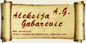Aleksija Gabarević vizit kartica